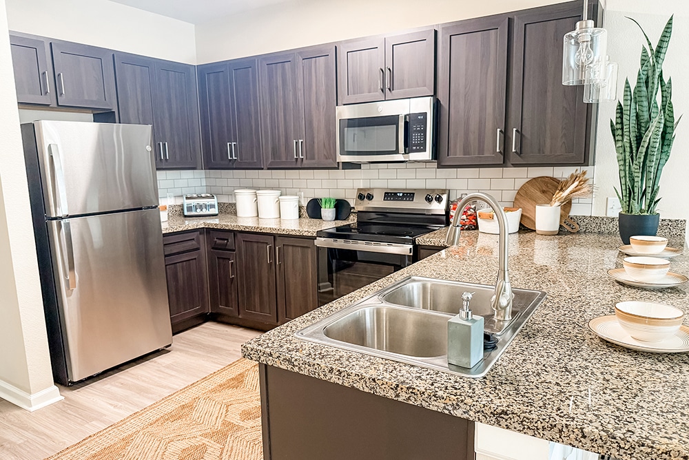 park on morton apartments near indiana university bloomington kitchen